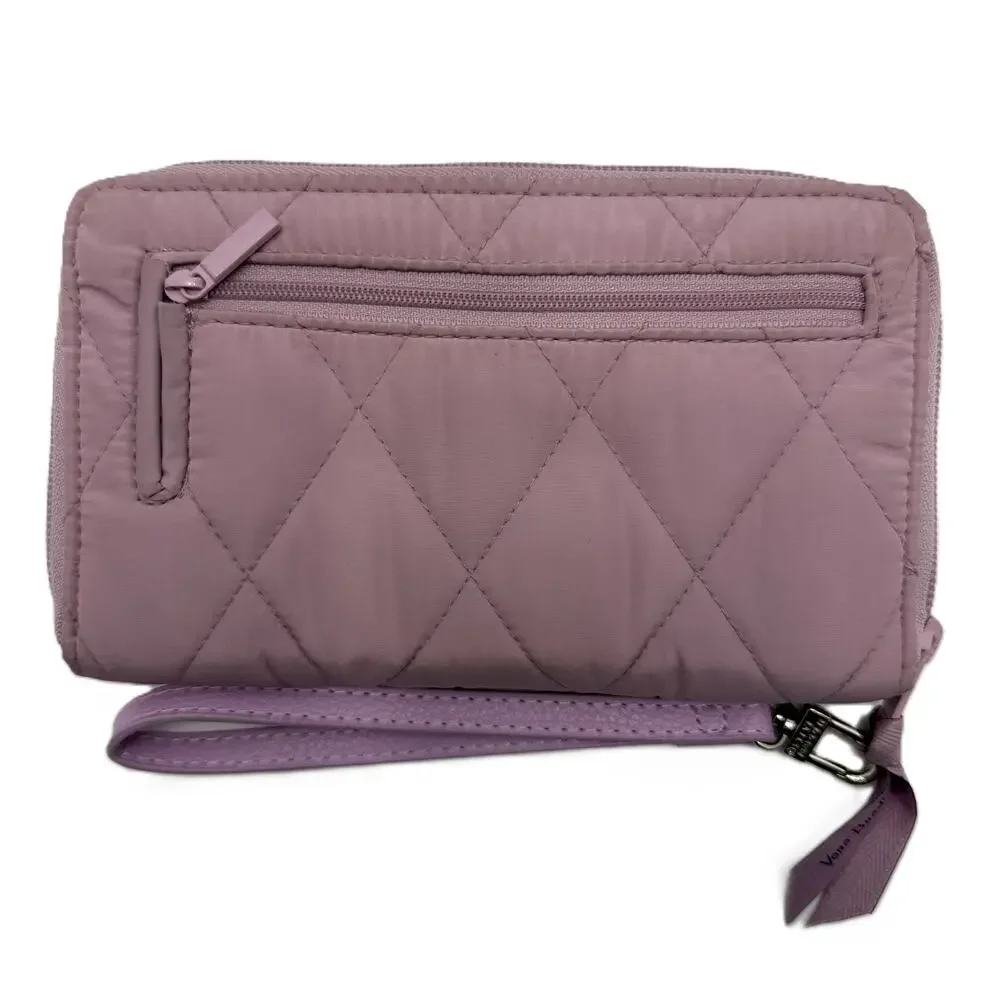 Vera Bradley Lavender Quilted Fabric Wristlet Wallet - Picture 2 of 5
